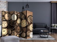 Artgeist Paraván - Staré hodiny II 225x172 plátno na drevenom ráme obojstranná potlač