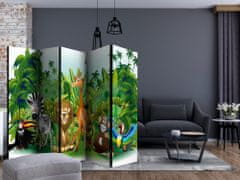 Artgeist Paraván - Zvieratá v džungli II 225x172 plátno na drevenom ráme obojstranná potlač