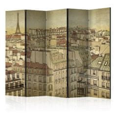 Artgeist Paraván - Zbohom, Paríž! II 225x172 plátno na drevenom ráme obojstranná potlač