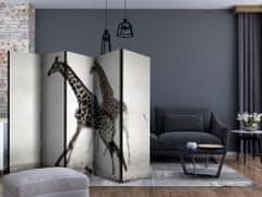 Artgeist Paraván - Žirafy II 225x172 plátno na drevenom ráme obojstranná potlač