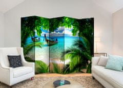 Artgeist Paraván - Tropický raj II 225x172 plátno na drevenom ráme obojstranná potlač