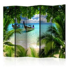 Artgeist Paraván - Tropický raj II 225x172 plátno na drevenom ráme obojstranná potlač