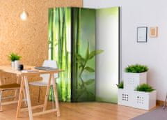 Artgeist Paraván - Zelený bambus 135x172 plátno na drevenom ráme obojstranná potlač