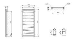 SAPHO , ZIG vykurovacie teleso 500x1096 mm, 406 W, antracit, ZG511A