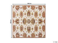 Beliani Vlnený koberec 200 x 200 cm béžová/hnedá EZINE