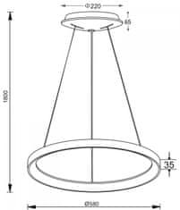 Light Impressions Deko-Light závesné svietidlo Merope 600 mm, 42,0 W, 3000/4000 K, Silver 220-240V AC/50-60Hz 42,00 W 3000/4000 K 3200 lm strieborná 342195