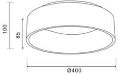 Light Impressions Deko-Light stropné prisadené svietidlo Sculptoris 400 mm, 30,0 W, 3000/4000 K, biela 220-240V AC/50-60Hz 30,00 W 3000/4000 K 2000 lm biela RAL 9016