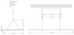 Light Impressions Deko-Light závesné svietidlo LED Panel číre, hranaté, 50 W, 3000/4000 K, strieborná 220-240V AC/50-60Hz 53,00 W 3000 / 4000 K 6100 lm 295 mm biela RAL 900