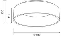 Light Impressions Deko-Light stropné prisadené svietidlo Sculptoris 600 mm, 42,0 W, 3000/4000 K, biela 220-240V AC/50-60Hz 42,00 W 3000/4000 K 3100 lm biela RAL 9016