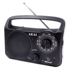 Akai Prenosné rádio , APR-85BT, Bluetooth, USB, AM/FM rádio, 240V alebo batéria 4xUM2