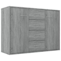 Petromila vidaXL Komoda sivý dub sonoma 88x30x65 cm spracované drevo