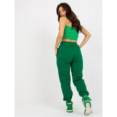 FANCY Dámske tepláky joggers s viazaním SOFTA tmavo zelené FA-DR-8129.49P_390720 L-XL