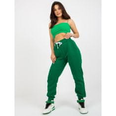 FANCY Dámske tepláky joggers s viazaním SOFTA tmavo zelené FA-DR-8129.49P_390720 L-XL