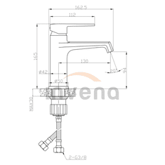 Invena Fira, stojanková umývadlová batéria, čierna matná, INV-BU-71-004-V