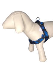 Palkar Motýlik postroj pre psov 50 cm - 66 cm veľ. 3 čierno-modrá s labkami