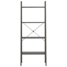Vidaxl 4-poschodová rebríková polica čierna 56x35x140 cm