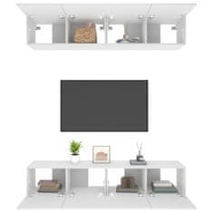 Vidaxl TV skrinky 4 ks biele 80x30x30 cm spracované drevo