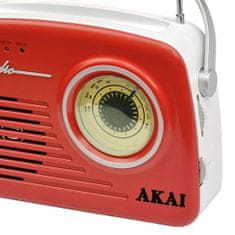 Akai Rádio , 9204486 | APR-11R RED, v retro štýle