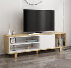 Hanah Home TV stolík Rosmar 160 cm dub/biely