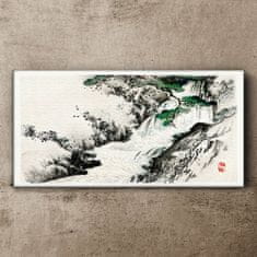 COLORAY.SK Obraz Canvas Vodopád strom vlny 140x70 cm