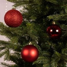 Kaemingk Nerozbitné ozdoby na vianočný stromček sada 34 ks 8 cm červené