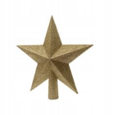 Kaemingk Vianočná hviezda nerozbitná špička 19 cm zlatá