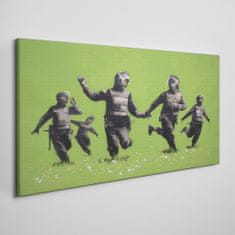 COLORAY.SK Obraz Canvas Banksy Zelená 120x60 cm