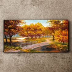 COLORAY.SK Obraz canvas Park Stromy jesenné lístie 100x50 cm