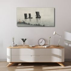 COLORAY.SK Obraz Canvas Morské lodi vodné obloha 100x50 cm