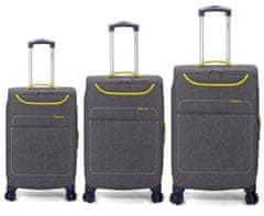 BENZI Sada kufrov BZ 5661 Grey/Yellow 3-set