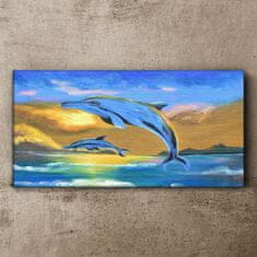 COLORAY.SK Obraz canvas Abstrakcie Dolphins Nebo 100x50 cm