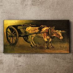 COLORAY.SK Obraz Canvas Vozík a ox van Gogh 140x70 cm