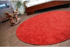 Dywany Lusczów Guľatý koberec SERENADE Graib červený, velikost kruh 200
