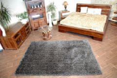 Dywany Lusczów Kusový koberec LOVE SHAGGY čierny, velikost 60x110
