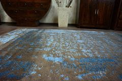 Dywany Lusczów Kusový koberec MANYAS Mariet hnedo-modrý, velikost 200x300