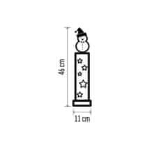 EMOS EMOS LED dekorácia drevená - snehuliak, 46 cm, 2x AA, vnútorná, teplá biela, časovač DCWW12