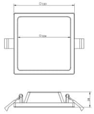 Light Impressions Deko-Light stropné vstavané svietidlo Alya 220-240V AC/50-60Hz 7,00 W 3000 K 555 lm 120 mm biela RAL 9016 565368