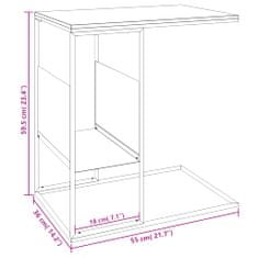 Vidaxl Bočný stolík čierny 55x36x59,5 cm spracované drevo