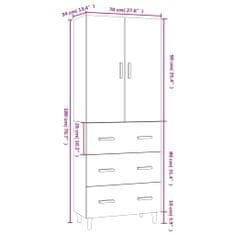 Vidaxl Vysoká skrinka dub sonoma 70x34x180 cm spracované drevo