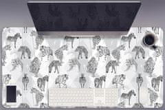 kobercomat.sk Pracovná podložka s obrázkom Tigre a zebry 90x45 cm 