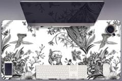 kobercomat.sk Pracovný podložka na stôl Čierna a biela záhrada 90x45 cm 