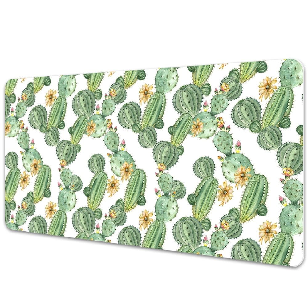 kobercomat.sk Pracovný podložka na stôl Kaktus s kvetinami 120x60 cm 
