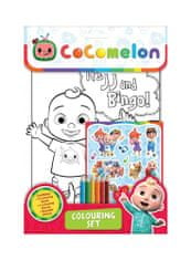 CoComelon Kreatívny set na vyfarbovanie s farbičkami a nálepkami 