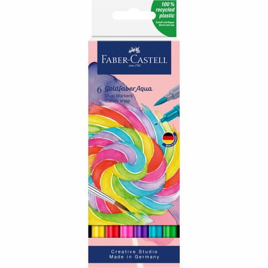 Faber-Castell Popisovače Goldfaber Aqua Dual set 6 farebné Candy shop