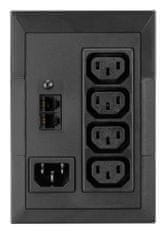 EATON UPS 5E 850 USB, Line-interactive, Tower, 850 VA/480 W, výstup 4x IEC C13, USB, bez ventilátora