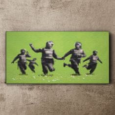 COLORAY.SK Obraz Canvas Banksy Zelená 120x60 cm