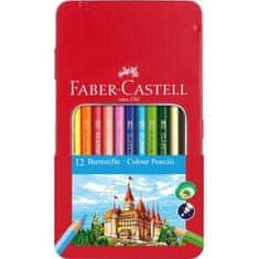 Faber-Castell Pastelky Castell set 12 farebné v plechu s okienkom