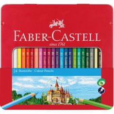 Faber-Castell Pastelky Castell set 24 farebné v plechu s okienkom