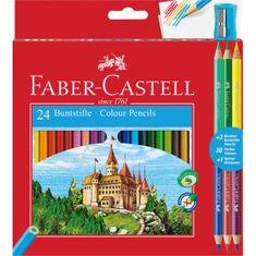 Faber-Castell Pastelky Castell 24 farebné set+3 bi-color