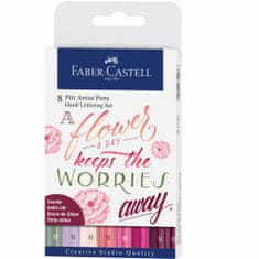 Faber-Castell PITT umelecké fixky set, 8ks Ozdobné písanie Flower